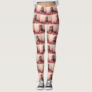 Alaskan Malamute met Rozen - Valentijnsdag Leggings