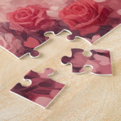 Alaskan Malamute met Rozen - Valentijnsdag  Legpuzzel (Zijkant)