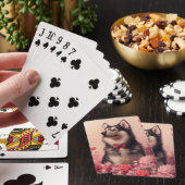 Alaskan Malamute met Rozen - Valentijnsdag Pokerkaarten (Insitu)