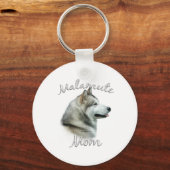 Alaskan Malamute Moeder 2 Sleutelhanger (Achterkant)