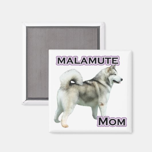 Alaskan Malamute Moeder 4 Magneet (Voorkant / Achterkant)
