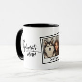 Alaskan Malamute Mom Custom Photo & Name Fun Chic Mok (Voorkant links)