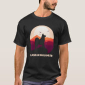 Alaskan Malamute Moon and Halloween 1 T-shirt (Voorkant)