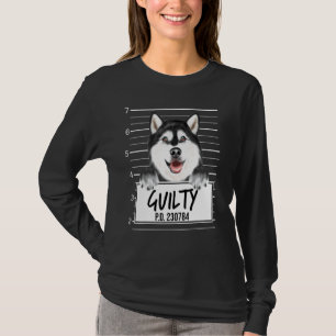 Alaskan Malamute Mugshot Schuldige Hond T-shirt