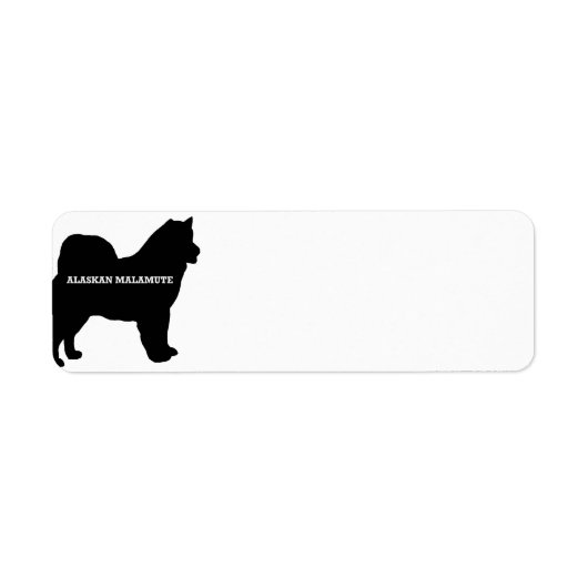 Alaskan Malamute naam silo Etiket (Voorkant)