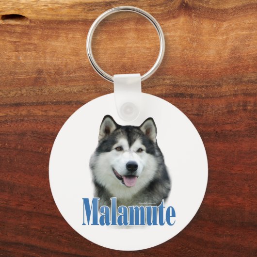 Alaskan Malamute Naam Sleutelhanger (Achterkant)