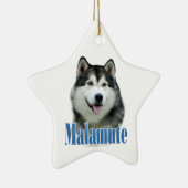 Alaskan Malamute Naam Sleutelhanger Keramisch Ornament (Rechts)