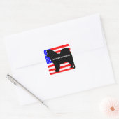 alaskan malamute name silo op vlag vierkante sticker (Envelop)