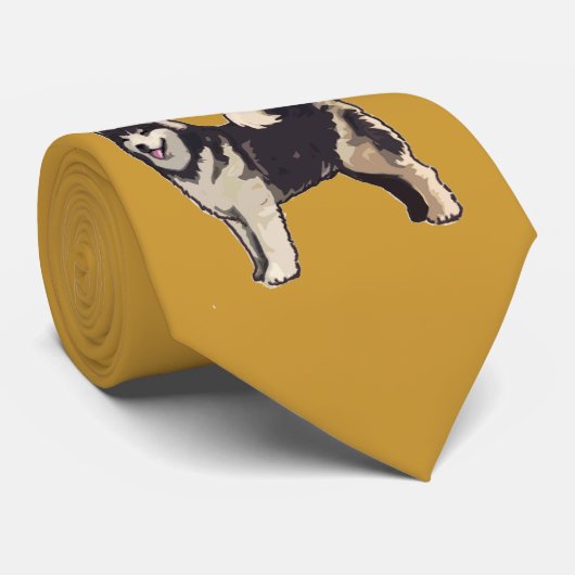 Alaskan Malamute necktie Stropdas (Opgerold)