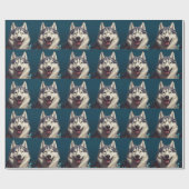 Alaskan Malamute Nieuwjaar Cadeaupapier (Vlak)