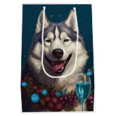Alaskan Malamute Nieuwjaar Medium Cadeauzakje (Achterkant)