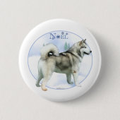 Alaskan Malamute Noel - Button (Voorkant)