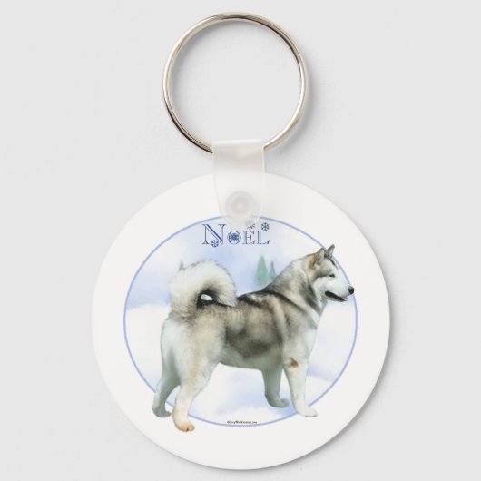 Alaskan Malamute Noel - Sleutelhanger (Voorkant)