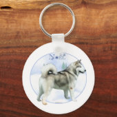 Alaskan Malamute Noel - Sleutelhanger (Voorkant)