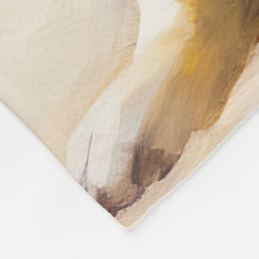 Alaskan Malamute op Beach, zomercadeau Fleece Deken (Hoek)