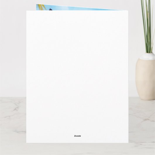 Alaskan Malamute op Beach, zomercadeau Kaart (Achterkant)