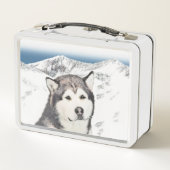 Alaskan Malamute Painting - Cute Original Dog Art (Achterkant)