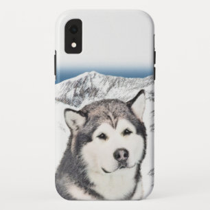 Alaskan Malamute Painting - Cute Original Dog Art Case-Mate iPhone Case