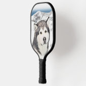 Alaskan Malamute Painting - Cute Original Dog Art Pickleball Paddle (Links)