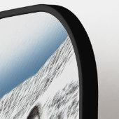 Alaskan Malamute Painting - Cute Original Dog Art Pickleball Paddle (Links Detail)