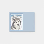 Alaskan Malamute Painting - Cute Original Dog Art Post-it® Notes (Voorkant)