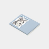 Alaskan Malamute Painting - Cute Original Dog Art Post-it® Notes (Schuin)