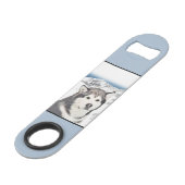 Alaskan Malamute Painting - Cute Original Dog Art Speed Flessenopener (Voorkant Gekanteld)