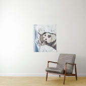 Alaskan Malamute Painting - Cute Original Dog Art Wandkleed (In situ)