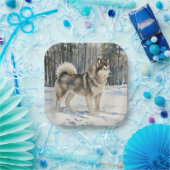 Alaskan Malamute Papieren Bordje (Feest)