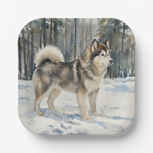 Alaskan Malamute Papieren Bordje (Voorkant)