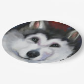 ALASKAN MALAMUTE PAPIEREN BORDJE (Gekanteld)