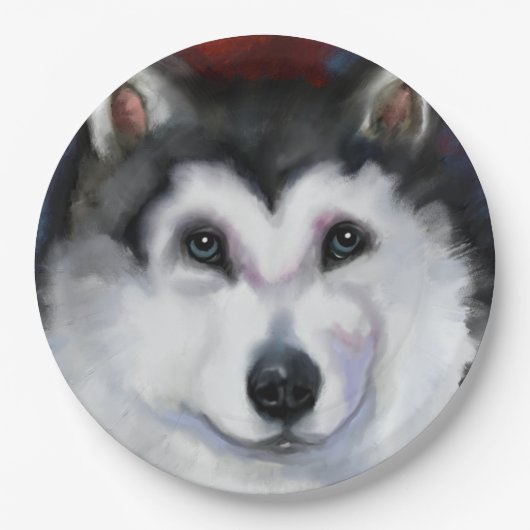 ALASKAN MALAMUTE PAPIEREN BORDJE (Voorkant)