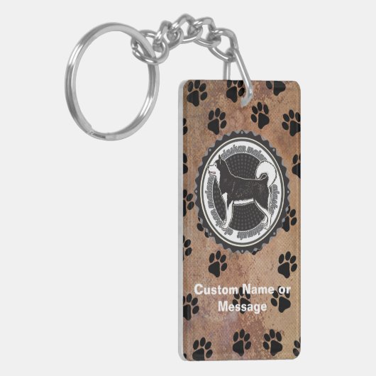 Alaskan Malamute Paws Hondenras Lover - Aangepaste Sleutelhanger (Voorkant Links)