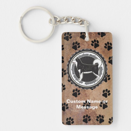 Alaskan Malamute Paws Hondenras Lover - Aangepaste Sleutelhanger (Voorkant)