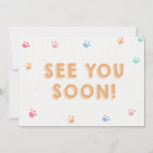 Alaskan Malamute Pawty Puppy Verjaardag Roze Foto Kaart (Achterkant)