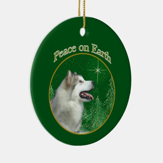 Alaskan Malamute Peace Keramisch Ornament (Rechts)