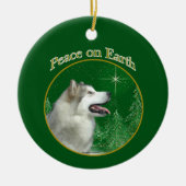 Alaskan Malamute Peace Keramisch Ornament (Voorkant)