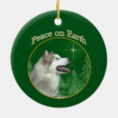 Alaskan Malamute Peace Keramisch Ornament (Achterkant)