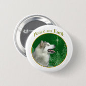 Alaskan Malamute Peace Ronde Button 5,7 Cm (Voorkant /achterkant)