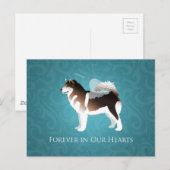 Alaskan Malamute Pet Loss Design Briefkaart (Voorkant / Achterkant)