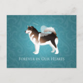 Alaskan Malamute Pet Loss Design Briefkaart (Voorkant)
