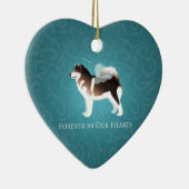 Alaskan Malamute Pet Loss Design Keramisch Ornament (Rechts)