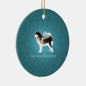 Alaskan Malamute Pet Loss Design Keramisch Ornament (Rechts)