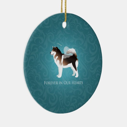 Alaskan Malamute Pet Loss Design Keramisch Ornament (Rechts)