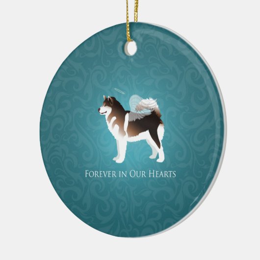 Alaskan Malamute Pet Loss Design Keramisch Ornament (Links)