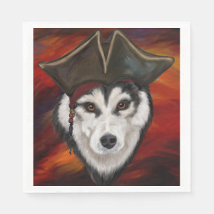 Alaskan Malamute Piraat Servet