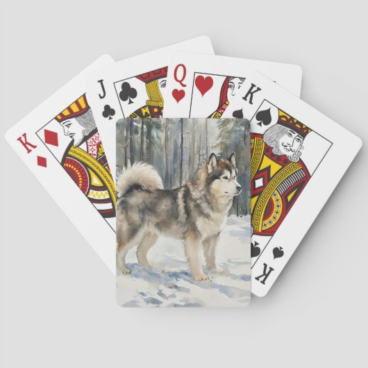Alaskan Malamute Pokerkaarten (Achterkant)