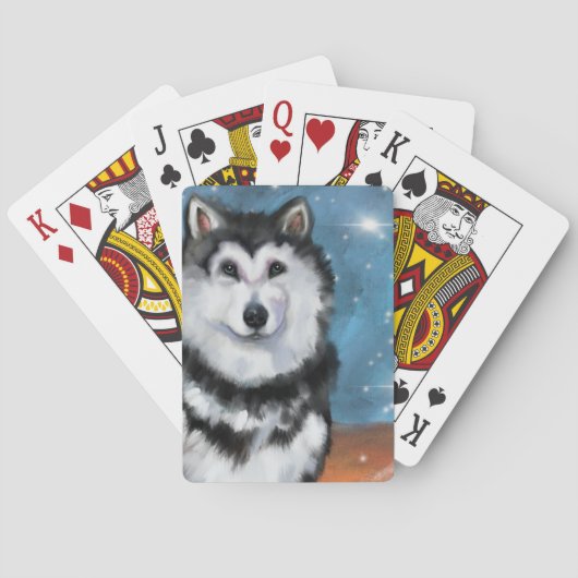 Alaskan Malamute Pokerkaarten (Achterkant)