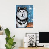 Alaskan Malamute Poster (Thuiskantoor)