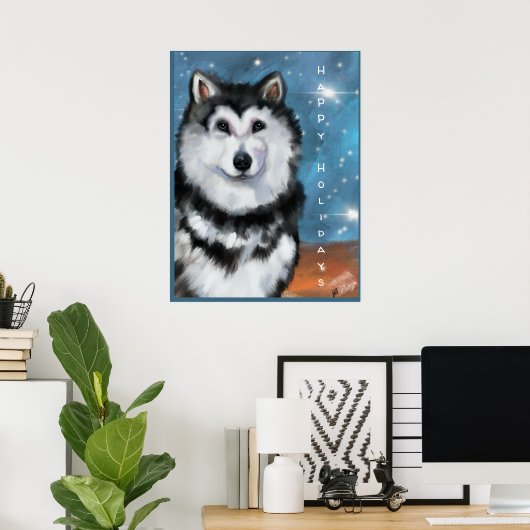 Alaskan Malamute Poster (Thuiskantoor)